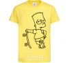 Kids T-shirt Bart and his skateboard cornsilk фото