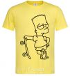 Men's T-Shirt Bart and his skateboard cornsilk фото