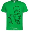 Men's T-Shirt Bart and his skateboard kelly-green фото