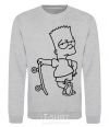 Sweatshirt Bart and his skateboard sport-grey фото