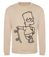 Sweatshirt Bart and his skateboard sand фото