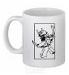 Ceramic mug A framed warrior White фото