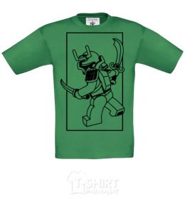 Kids T-shirt A framed warrior orchid-green фото