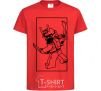 Kids T-shirt A framed warrior red фото