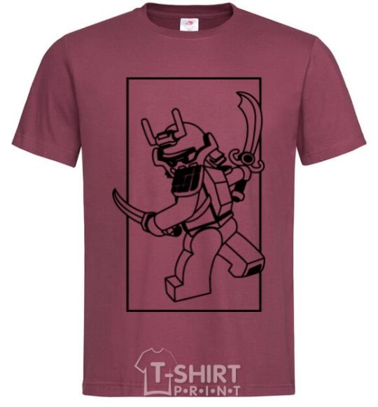Men's T-Shirt A framed warrior burgundy фото