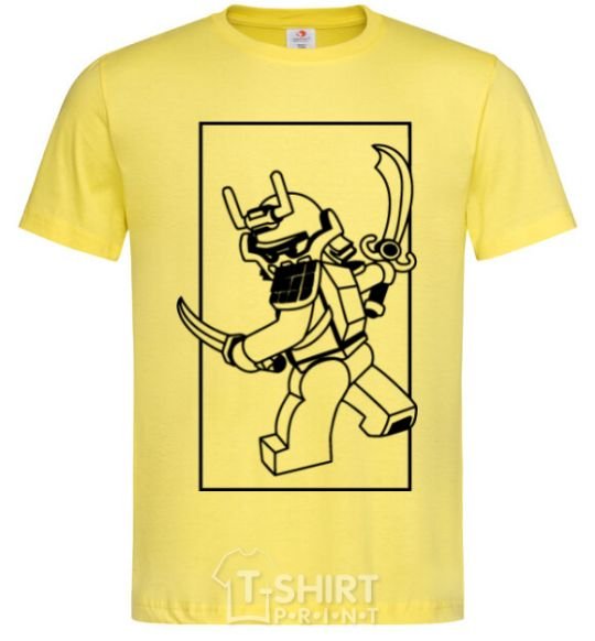 Мужская футболка Воин в рамке Лимонный фото