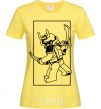 Женская футболка Воин в рамке Лимонный фото