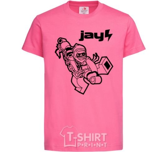 Детская футболка Jay рисунок Ярко-розовый фото