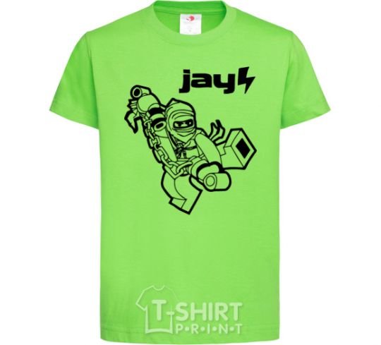 Детская футболка Jay рисунок Лаймовый фото