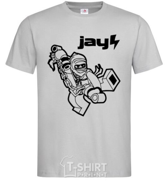 Men's T-Shirt Jay drawing grey фото