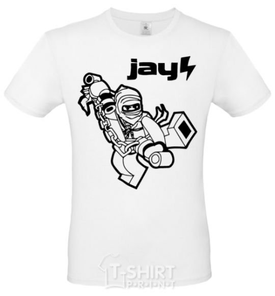 Men's T-Shirt Jay drawing White фото