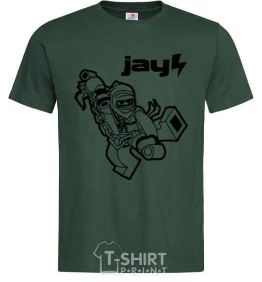 Men's T-Shirt Jay drawing bottle-green фото