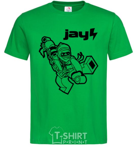 Men's T-Shirt Jay drawing kelly-green фото