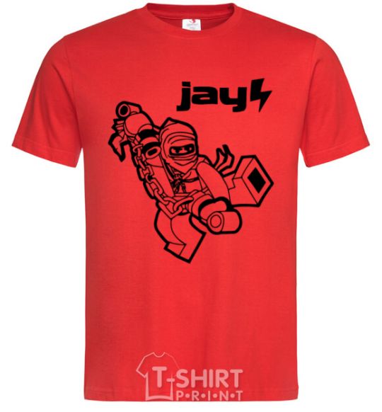 Men's T-Shirt Jay drawing red фото