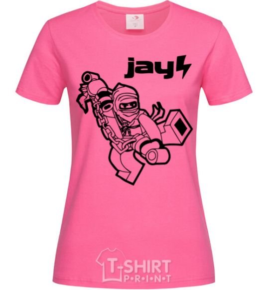 Женская футболка Jay рисунок Ярко-розовый фото