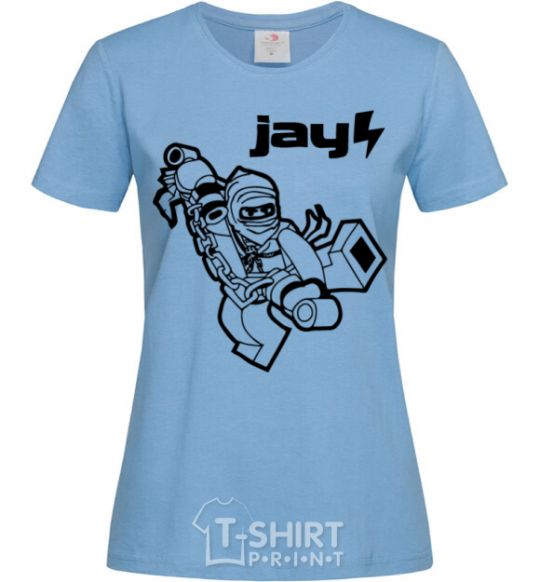 Женская футболка Jay рисунок Голубой фото