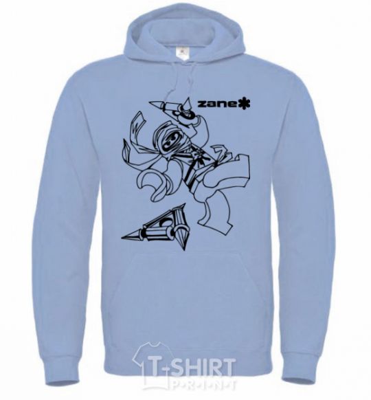 Men`s hoodie Zane sky-blue фото