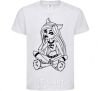 Kids T-shirt A monster in slippers White фото