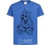 Детская футболка Монстр в тапочках Ярко-синий фото