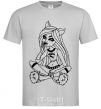 Men's T-Shirt A monster in slippers grey фото