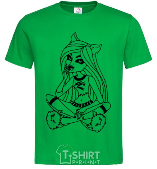 Men's T-Shirt A monster in slippers kelly-green фото