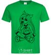 Men's T-Shirt A monster in slippers kelly-green фото