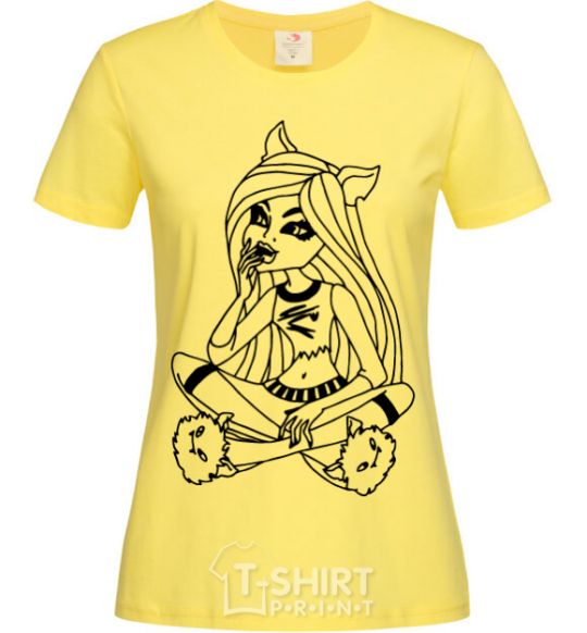 Женская футболка Монстр в тапочках Лимонный фото