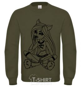 Sweatshirt A monster in slippers sand фото