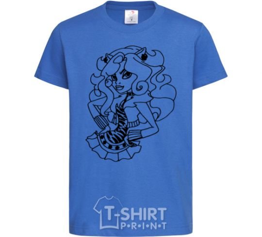 Kids T-shirt Toralei in a skirt royal-blue фото