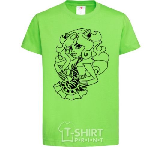 Kids T-shirt Toralei in a skirt orchid-green фото
