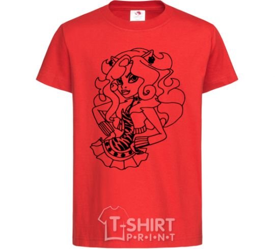 Kids T-shirt Toralei in a skirt red фото