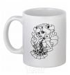 Ceramic mug Toralei in a skirt White фото