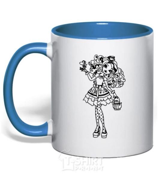 Mug with a colored handle Madeline royal-blue фото