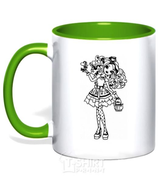 Mug with a colored handle Madeline kelly-green фото