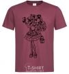 Men's T-Shirt Madeline burgundy фото