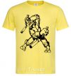 Men's T-Shirt Turtle with nunchakus cornsilk фото