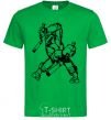 Men's T-Shirt Turtle with nunchakus kelly-green фото