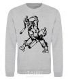 Sweatshirt Turtle with nunchakus sport-grey фото