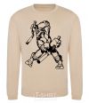 Sweatshirt Turtle with nunchakus sand фото