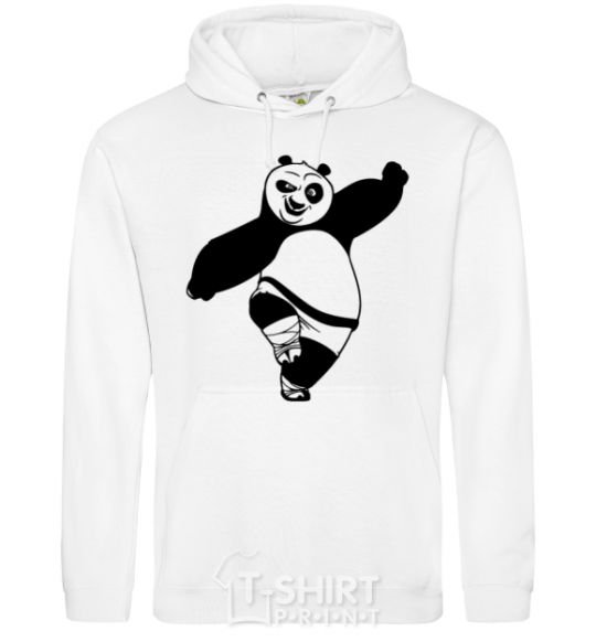 Men`s hoodie Kung fu panda V.1 White фото