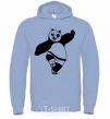 Men`s hoodie Kung fu panda V.1 sky-blue фото