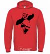 Men`s hoodie Kung fu panda V.1 bright-red фото