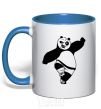 Чашка с цветной ручкой Кунг фу панда V.1 Ярко-синий фото
