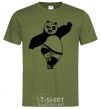 Мужская футболка Кунг фу панда V.1 Оливковый фото