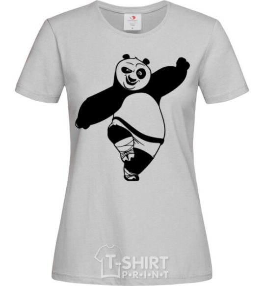 Женская футболка Кунг фу панда V.1 Серый фото