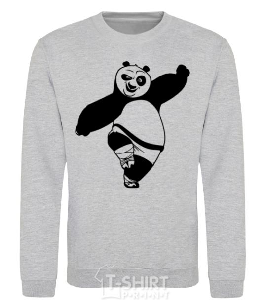 Свитшот Кунг фу панда V.1 Серый меланж фото