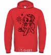 Men`s hoodie Sparkle within a sparkle bright-red фото