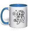 Mug with a colored handle Sparkle within a sparkle royal-blue фото