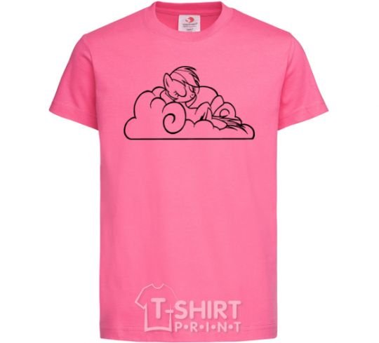 Детская футболка На тучке Ярко-розовый фото