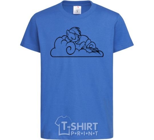 Kids T-shirt On a cloud royal-blue фото